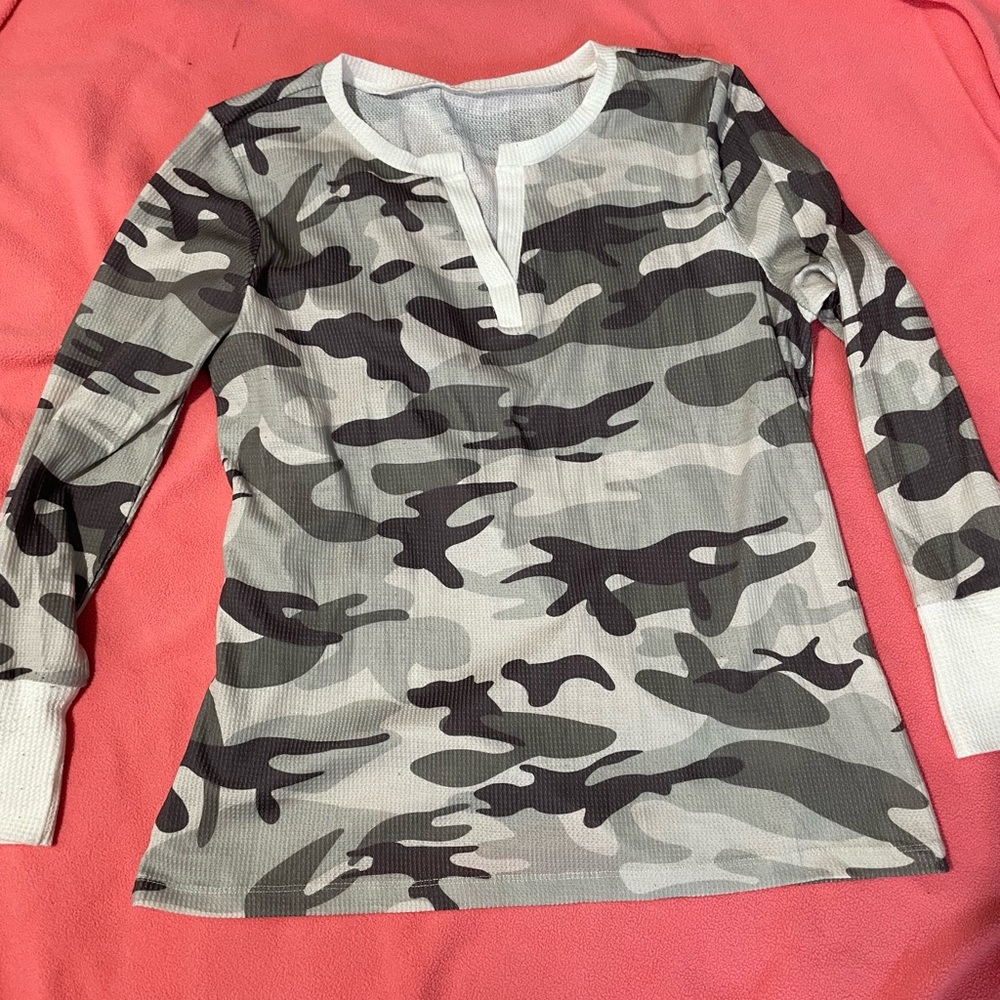 Camo waffle long sleeve